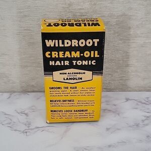WILDROOT Cream-Oil Hair Tonic Box Only Vintage Advertising Decor Rustic